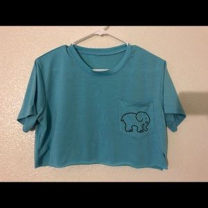Light Blue Crop Top